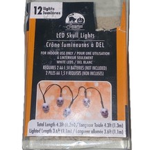 LED Halloween Skull Lights Decor 4.3 ft Batteries Not Included SHIPS IN 24 HRS
