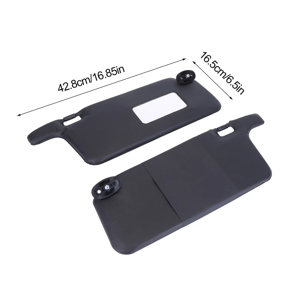 Black For 1996-2001 Honda Civic Sun Visors Left Driver & Right Passenger Set Foto 4 de 4