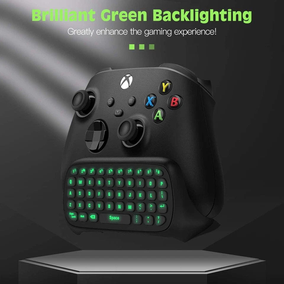 Green Backlight Keyboard for Xbox One, Xbox Series X/S,Wireless Chatpad Message - Image 3 of 4