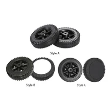 2Pcs BBQ Grill Wheel Universal Wheel Wheelbarrow Easy Install Width 4cm