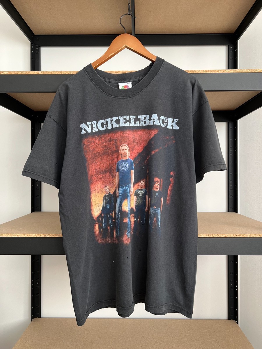 Vintage 2003 Nickelback The Long Road Tour 03/04 Black T-shirt Sz