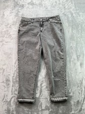 Inc Denim Womens Sz 14/32 Grey Jeans Md Rise Straight Stretch Western Cowgirl