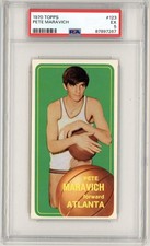 1970 Topps Pistol Pete Maravich #123 PSA 5 Rookie Card Hawks Celtics HOF