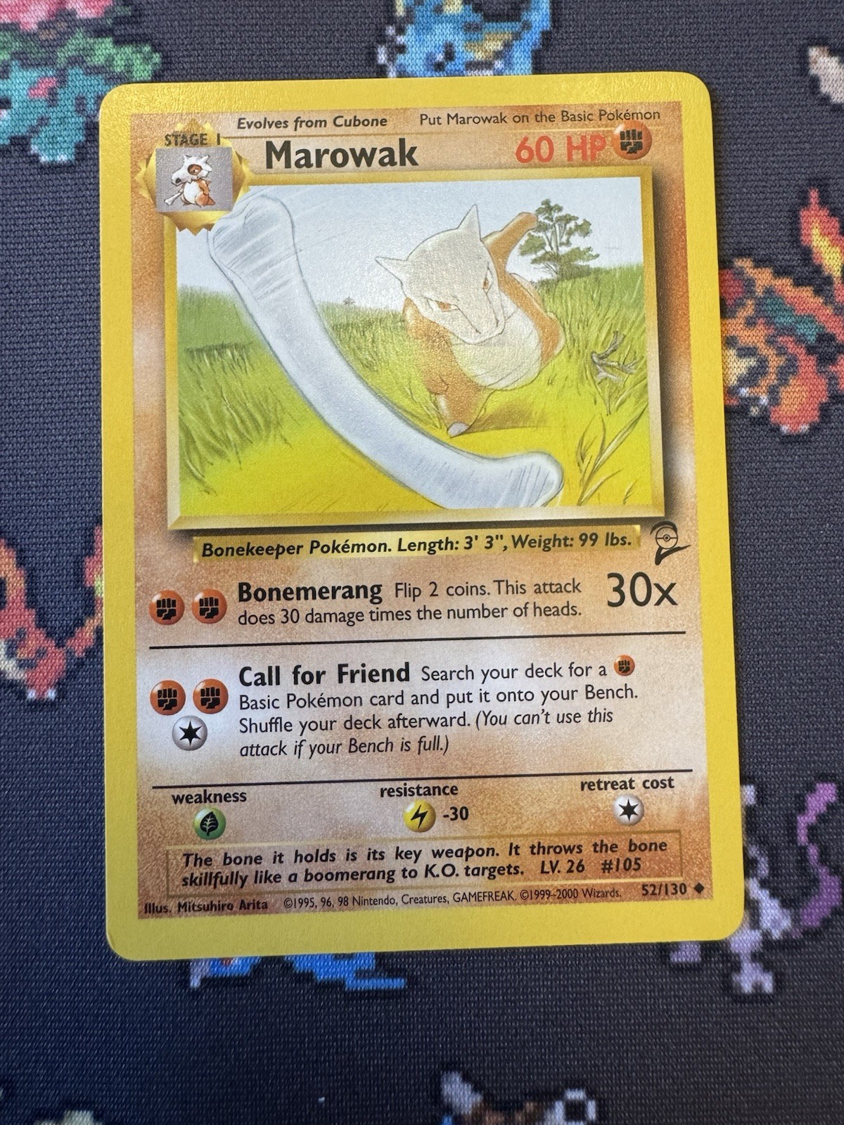 BASE SET 2 - LP - Marowak 52/130 Pokemon VIntage WOTC English (US Seller)