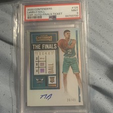 LAMELO BALL PSA 9 2020 CONTENDERS 125 VARIATION FINALS TICKET ROOKIE AUTO RC /49