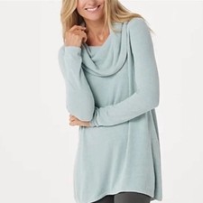 Soft Surroundings Darcy Cowl Neck Waffle Knit...