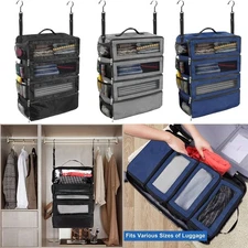 Suitcase Organizer Travel Luggage Organizer Portable Hanging Travel Shelves