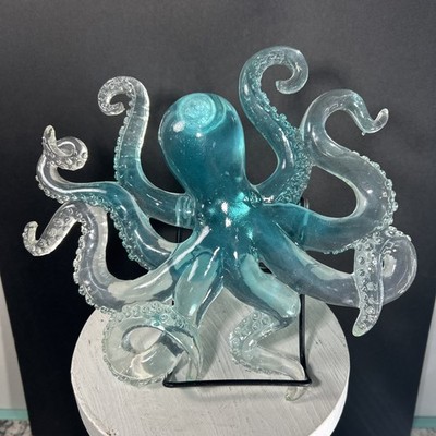 Octopus Wall Hanging. 3d Wall Art Resin Nautical Seashells Beach Cottage Decor