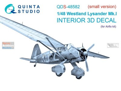 QTSQDS48582 1:48 Quinta Studio 3D Decal - Lysander Mk.I (AFX kit) Small Version
