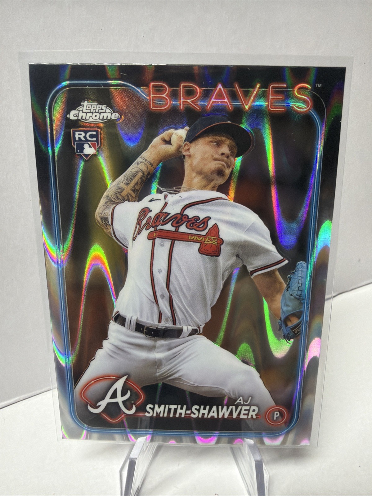 2024 Topps Chrome - AJ Smith-Shawver #19 RayWave Refractor (RC)