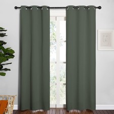 Thermal Curtains for Kids Room, Window Treatment Thermal Insulated Solid Grom...