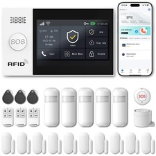 Wireless Home Security System DIY 4G/WiFi Alarm Door and Motion Sensor App