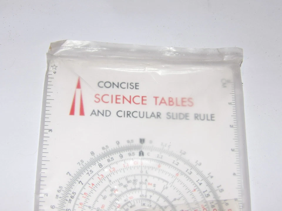 UNUSED VTG 1968 CONCISE CIRCULAR SLIDE RULE & SCIENCE TABLES! INSTRUCTIONS~JAPAN - Image 3 of 4