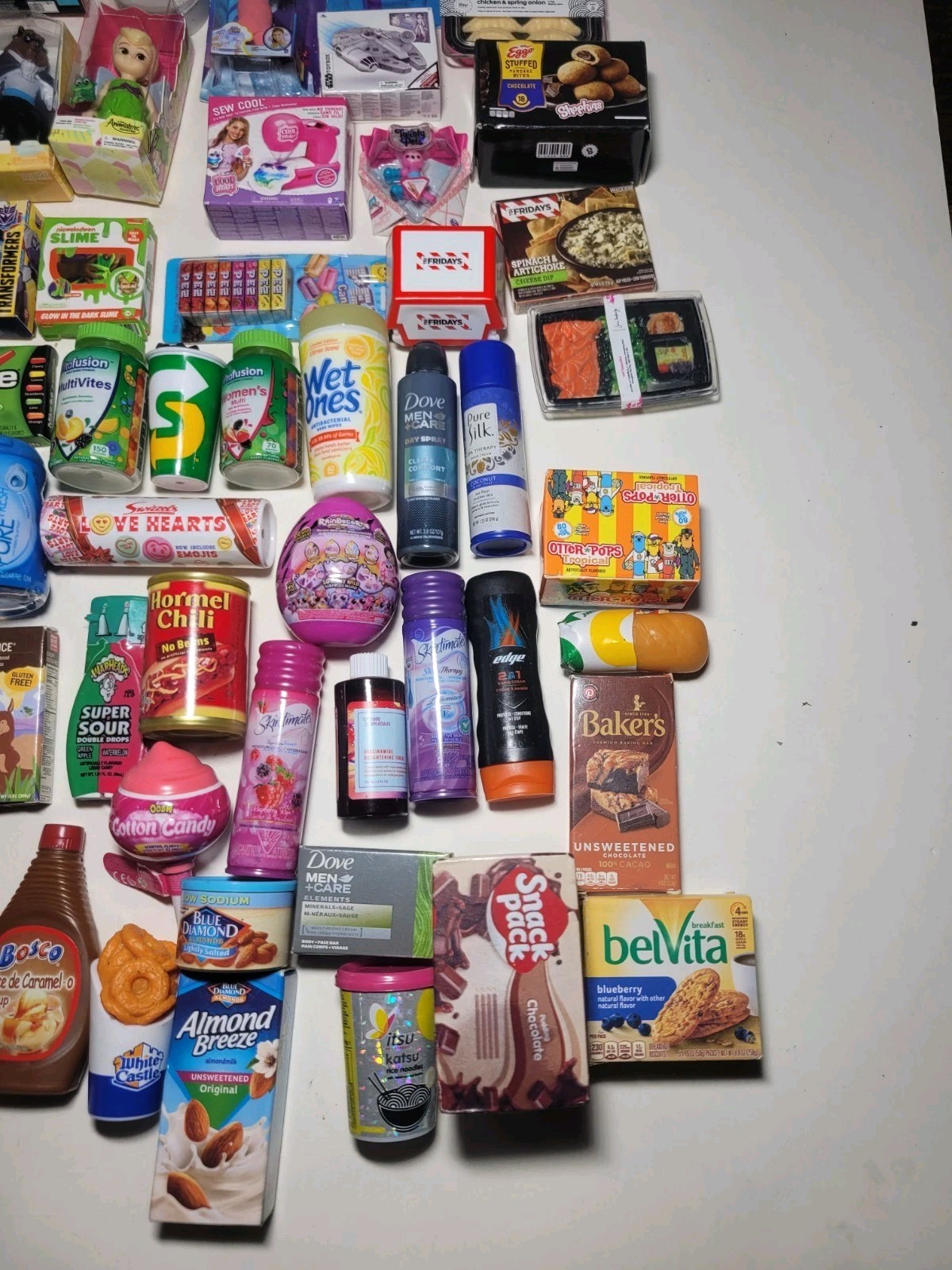 Zuru Mini Brands Lot of 104 No Duplicates Toys Food Bathroom Candy Gold