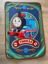 Thomas the Train Engine Throw Blanket VTG Toddler Baby Security Fleece Naptime