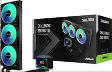 ASRock Challenger 360 Digital 360mm AIO Liquid CPU Cooler ARGB Black