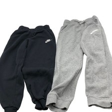 Nike Kids Size S 8 Club Fleece Jogger Sweatpants BUNDLE Gray Black Youth