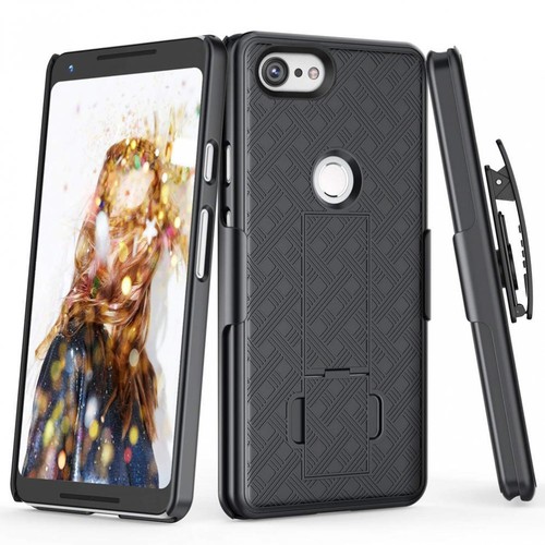 For Google Pixel 3 - ARMOR CASE COMBO SWIVEL BELT CLIP HOLSTER COVER KICKSTAND - 第 1/6 張圖片