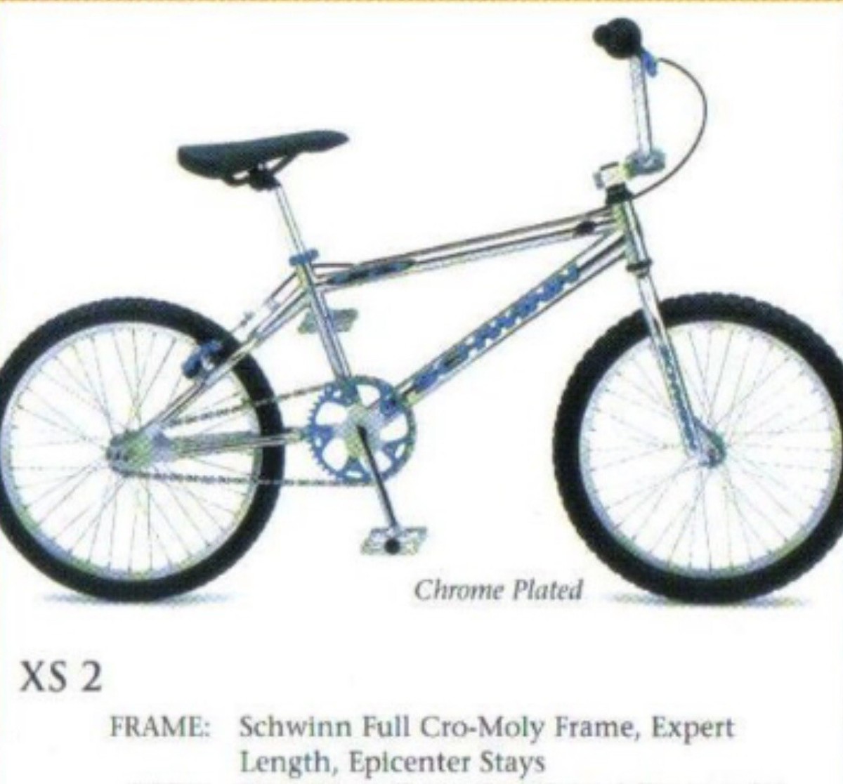 1995 Schwinn XS 20” Vintage Race Frame Old Mid School BMX Chrome