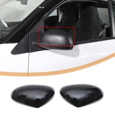 Glanz Schwarz Außenspiegelkappen Spiegelkappen Passend Für Smart Fortwo 453