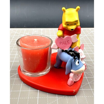 Winnie Disney The Pooh Valentine Heart Candle Holder with Pals