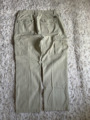 Y2K QUICKSILVER SKATE TAN CARGO PANTS SZ 36 