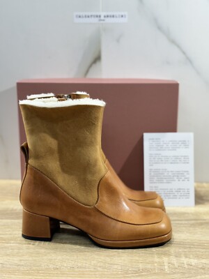 Lorena Paggi Stivaletto Frau Leder Fur Intern Luxury Stiefel Frau