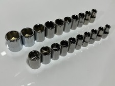 Craftsman Usa G Nos 20pc Sae Metric Shallow Socket Set - 12 Drive 6 Point