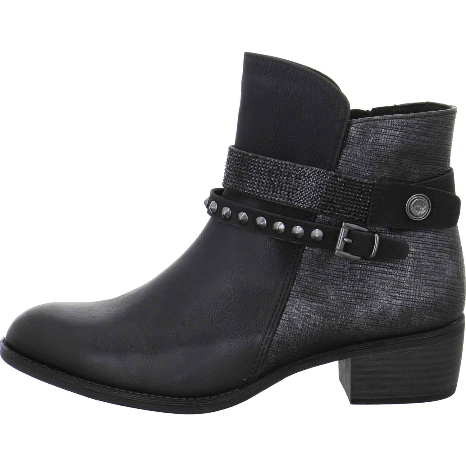 Marco Tozzi Damen Stiefeletten Western Schwarz Synthetik Marco Tozzi Damen Stiefeletten Western Schwarz Synthetik