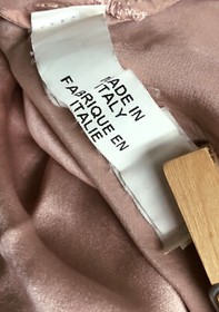 LISE CHARMEL SILK MAUVE PINK SPAGHETTI STRAP NIGHTIE PEIGNOIR GOWN SLIP ITALY 12