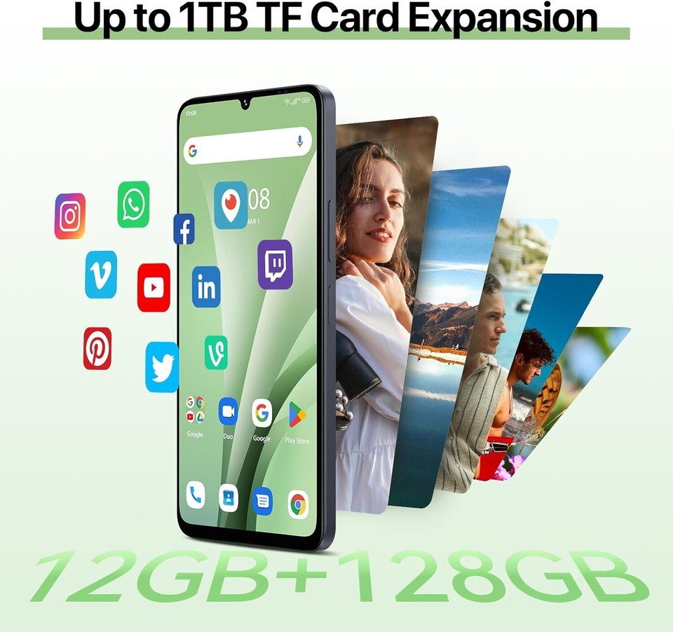 UMIDIGI G9C Android 14 Telephone Portable avec NFC,Mémoire ROM 128 Go