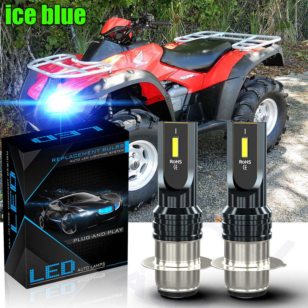 マリノ125 For Honda Rincon 650 680 2003-2015 2X H6 LED Hyper 8000K