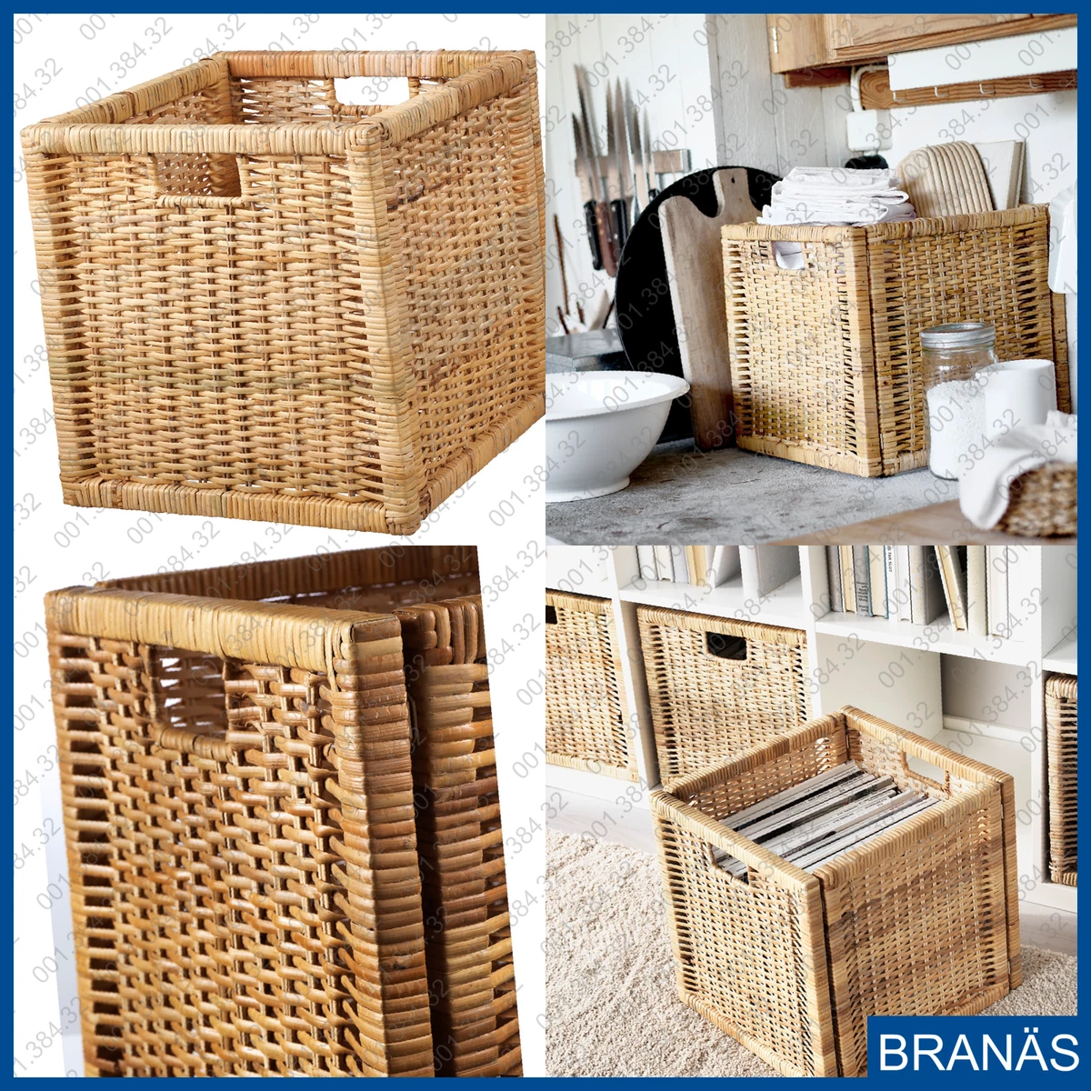 BRANÄS Basket, rattan, 12 ½x13 ½x12 ½ - IKEA