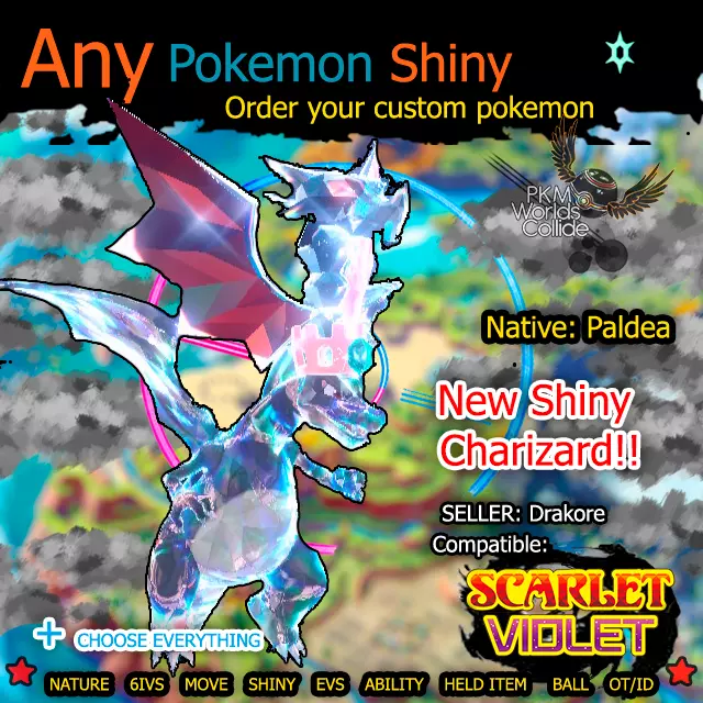 Pokémon Scarlet and Violet ✨SHINY✨ Gardevoir W/ Best 6IV + Customizable