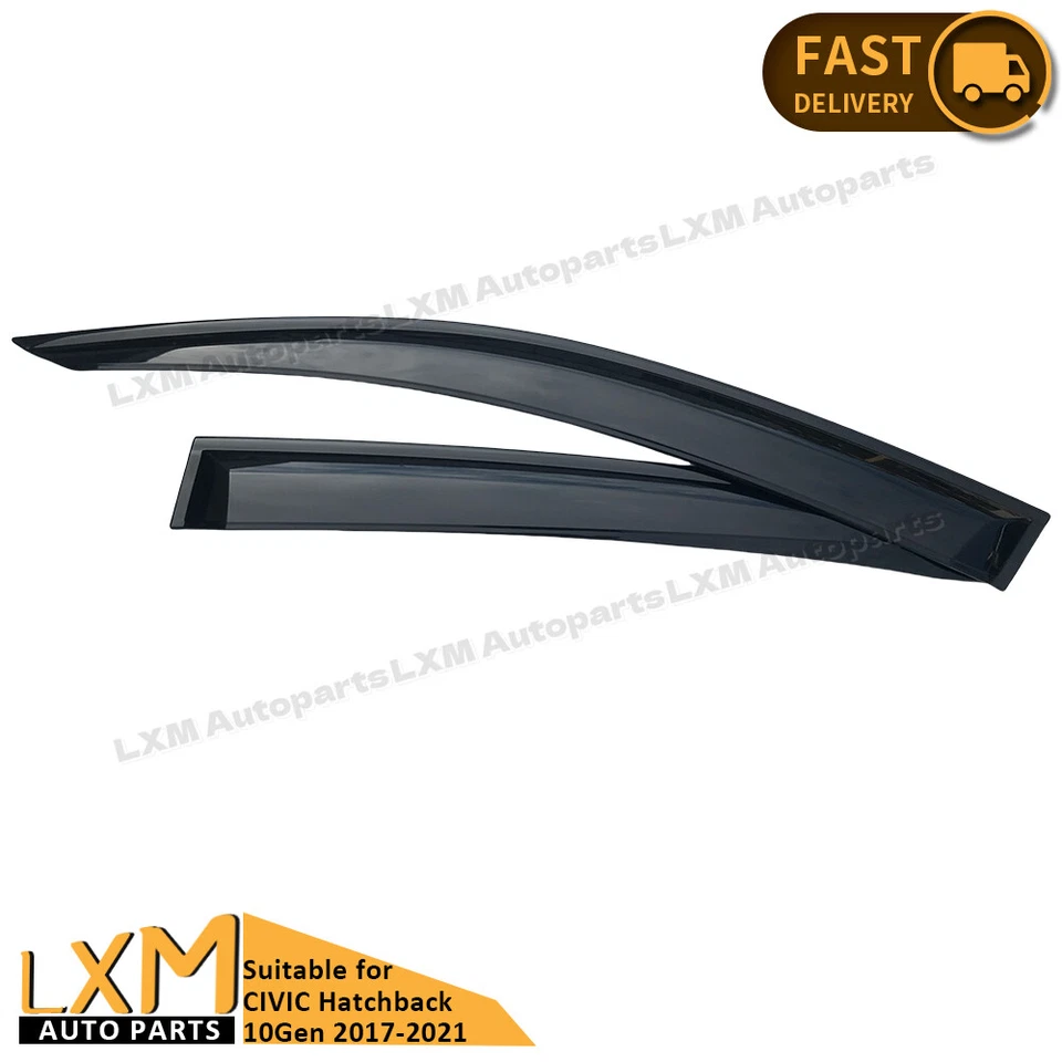 Luxury Weather Shields Weathershields for Honda Civic Hatchback 2017-2021 — 第 4/4 张图片