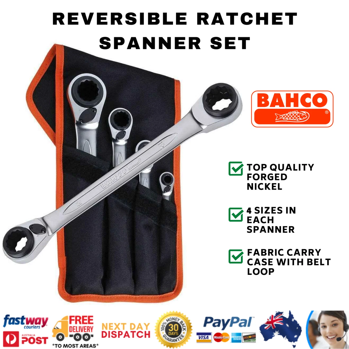 Bahco 5 piece ratchet spanner set deals