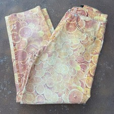 Vintage Rare 1997 ROBERTO CAVALLI Orange PRINT Pants Size XS