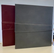 2 - Vintage IBM 3 Ring Binder Notebooks Great Condition Gray Maroon