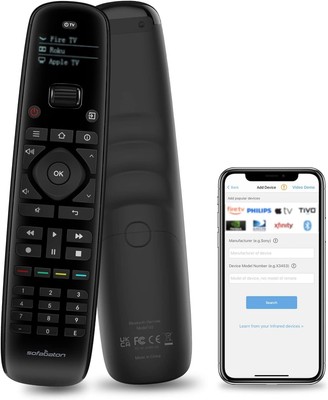 Ergonomic Universal Remote with OLED Display & Customizable APP for Modern Homes