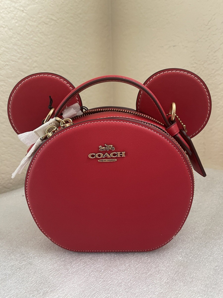 Coach Disney X Coach Mickey Mouse Ear Bag NWT Electric Red Coach Disney X Coach Mickey Mouse Ear Bag NWT Electric Red