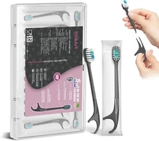 Mini Disposable Toothbrushes with Toothpaste Pre-Pasted Fluoride Paste 2 Mint...