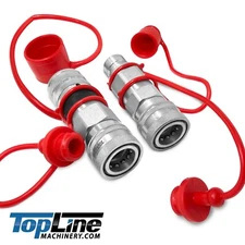 TL106 Flat Face to Ag style Hydraulic Quick Connect Coupler Adapter Set