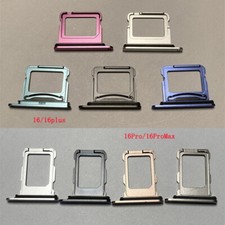 Dual/Single SIM Card Tray Card Slot Parts For iPhone 16 Pro Max/16Pro 16/16plus