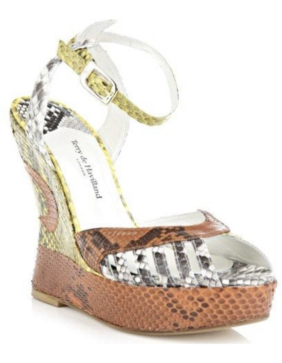 Terry de Havland margaux snake wedges 38 eBay