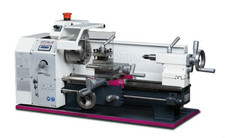 Tornio parallelo di precisione per metallo ferro da banco optimum vario digitale