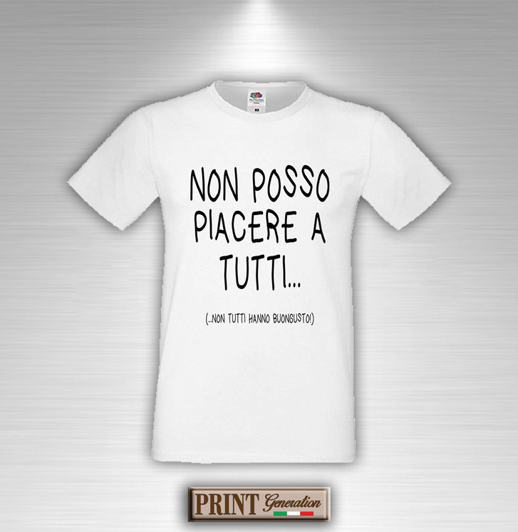 T-shirt Donna Fucsia Con Frase Divertente 'NON POSSO PIACERE A TUTTI' Taglia S Fruit Of The Loom