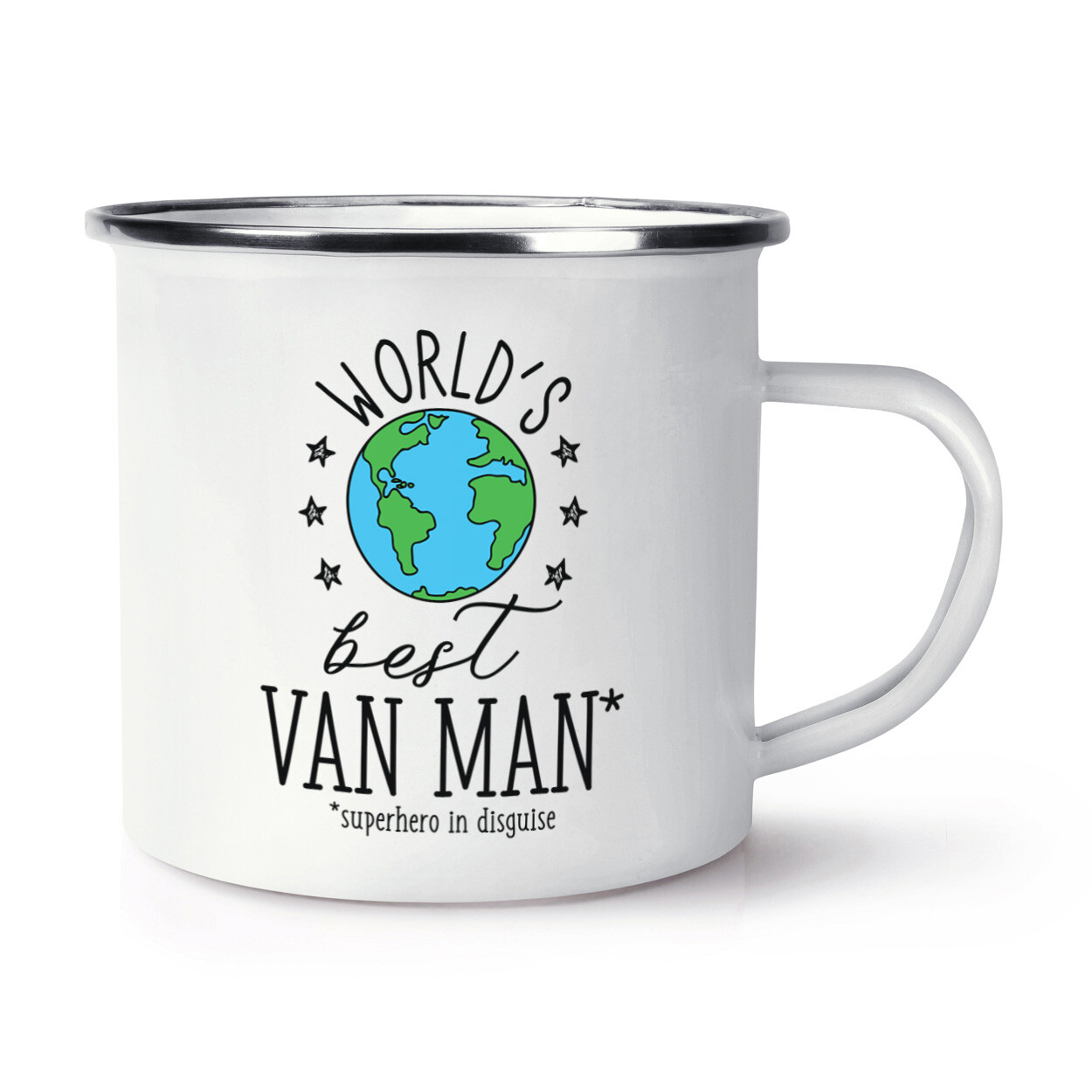 World's Best Van Man Enamel Mug Cup Funny Joke Favourite Courier Driver