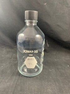 KIMAX Glass 500mL Round Media Storage Bottles W/Screw Cap 1/Pack