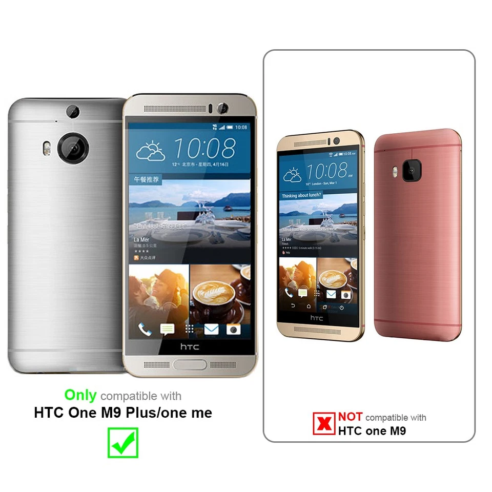 Custodia per HTC ONE M9 PLUS / ONE ME Portafoglio Protettiva Magnetica Libro - Immagine 2 di 4