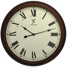 Holzwerk LEBACH Holz Wanduhr Vintage Retro  60 cm Ø Designer Quarz Wand Uhr